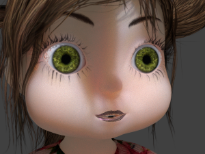 cartoon female child 3D Model