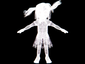 cartoon female child 3D Model
