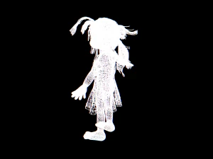 cartoon female child 3D Model