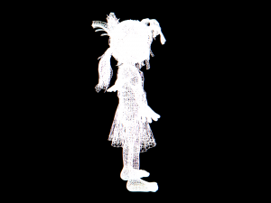cartoon female child 3D Model