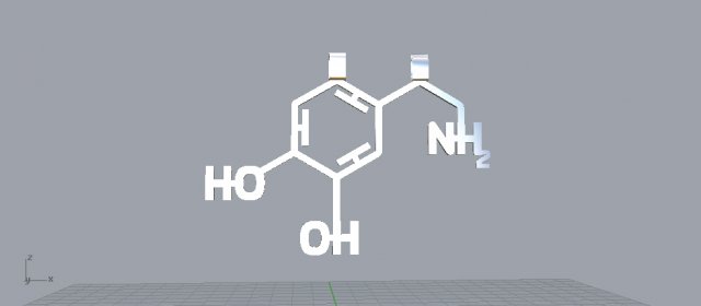 happiness molecule pendant - dopamine 3Dプリントモデル .c4d .max .obj .3ds .fbx .stl .blend