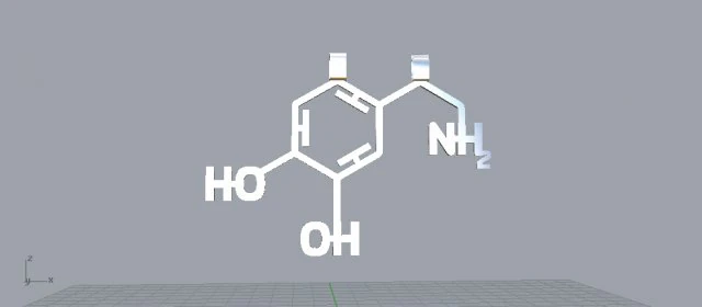 happiness molecule pendant - dopamine 3D Print Model .c4d .max .obj .3ds .fbx .stl .blend 