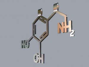 happiness molecule pendant - dopamine 3D Print Model