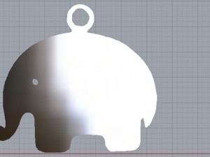 pendant elephant simple 3D Print Model