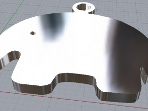 pendant elephant simple 3D Print Model