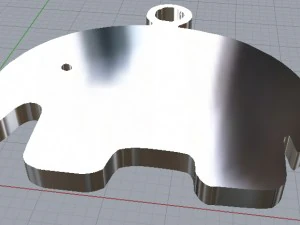 colgante elefante simple Modelo de impresión 3D