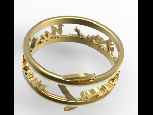 tribute apollinaire ring sous le pont mirabeau 3D प्रिंट मॉडल
