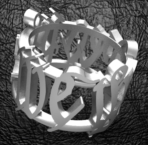 we the people mens ring 3D प्रिंट मॉडल .c4d .max .obj .3ds .fbx .stl .blend 