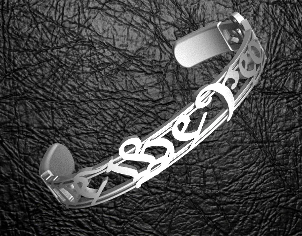 we the people bracelet 3D Print Model .c4d .max .obj .3ds .fbx .stl .blend
