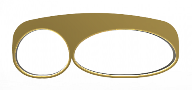 3 fingers classic mens ring Modello di stampa 3D .c4d .max .obj .3ds .fbx .stl .blend 