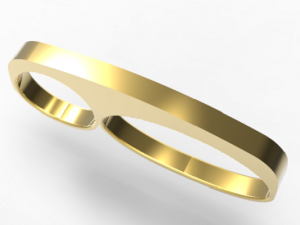 3 fingers classic mens ring Modello di stampa 3D