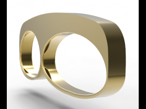 3 fingers classic mens ring Modello di stampa 3D