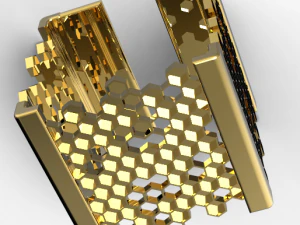 alveare braccialetto quadrato Modello di stampa 3D