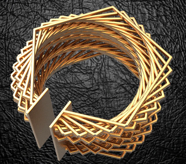 pentagon bracelet 3D Print Model .c4d .max .obj .3ds .fbx .stl .blend 
