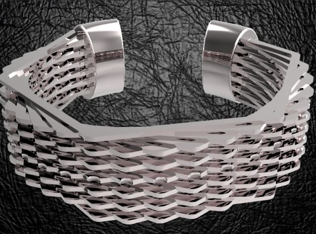 hexagon bracelet 3D Print Model .c4d .max .obj .3ds .fbx .stl .blend 