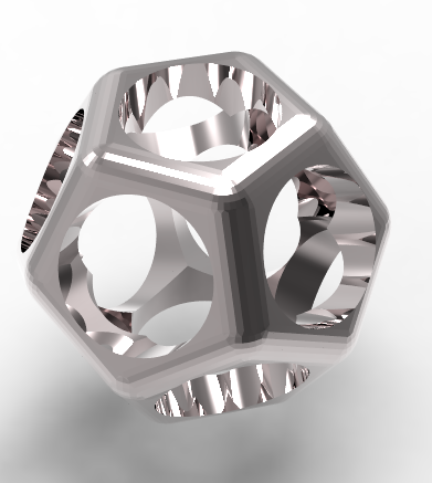 dodecahedron ring 3D Print Model .c4d .max .obj .3ds .fbx .stl .blend 