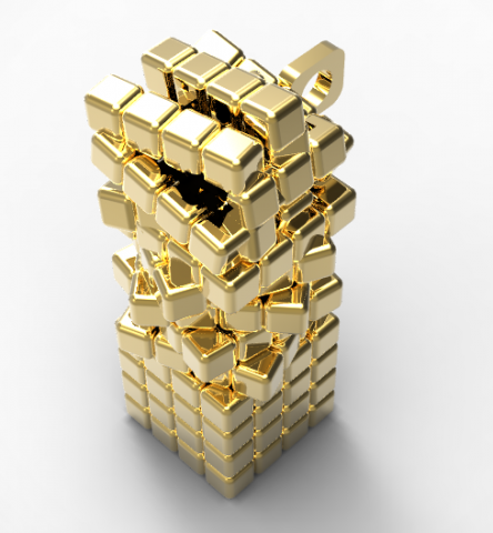 crazy cubes pendant 3D Print Model .c4d .max .obj .3ds .fbx .stl .blend 