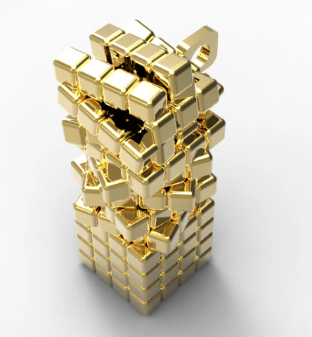 crazy cubes pendant 3D Print Model .c4d .max .obj .3ds .fbx .stl .blend 