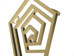 pendentif pentagone miroir Modèles 3D en vedette