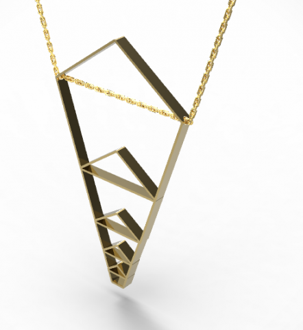 pentagon hole pendant 3D Print Model .c4d .max .obj .3ds .fbx .stl .blend 