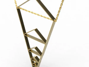 पेंटागन छेद लटकन 3D प्रिंट मॉडल