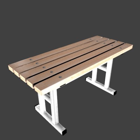 bench school Model 3D .c4d .max .obj .3ds .fbx .stl .blend 