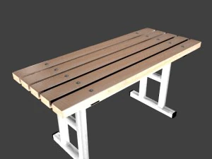 escola de banco Modelo 3D