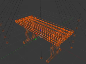 bench school 3D Model