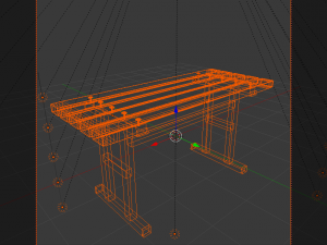 bench school Model 3D