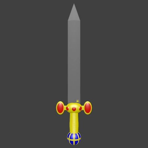 royal sword 3D Model .c4d .max .obj .3ds .fbx .stl .blend 