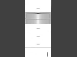 सफ़ेद अलमारी 3D मॉडल