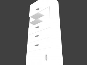 white cupboard 3D Model