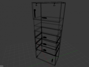 white cupboard 3D Model