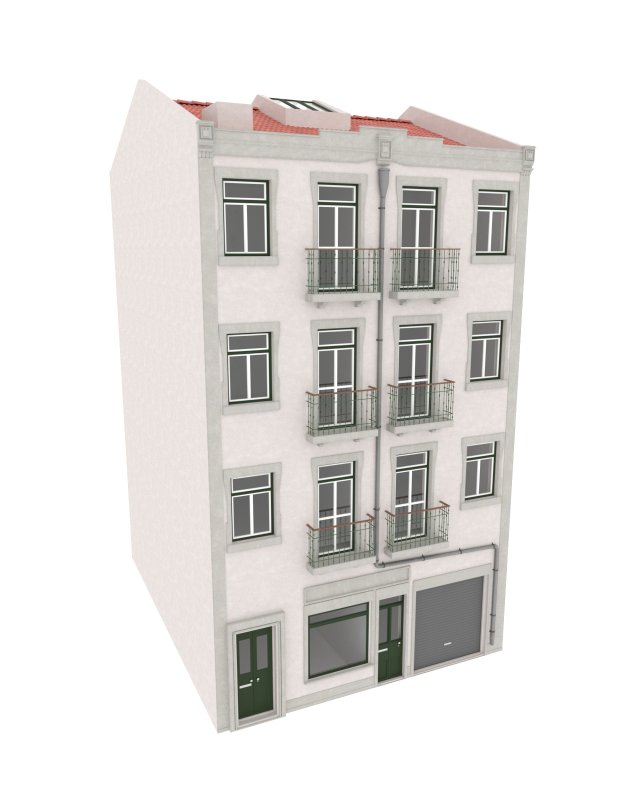 building lisbon 3D Model .c4d .max .obj .3ds .fbx .stl .blend