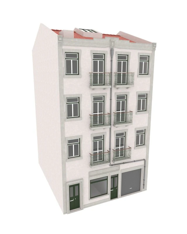 building lisbon 3D Model .c4d .max .obj .3ds .fbx .stl .blend 