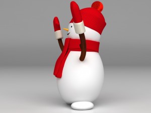 snowman merry christmas 3D Model