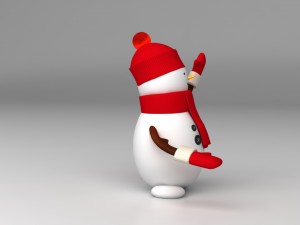 snowman merry christmas 3D Model