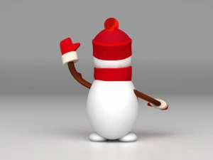 snowman merry christmas 3D Model