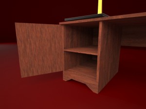 office room mystery desk low poly Modelo 3D