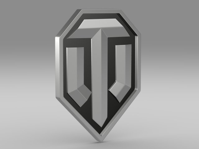 world of tanks logo Modello 3D .c4d .max .obj .3ds .fbx .stl .blend 