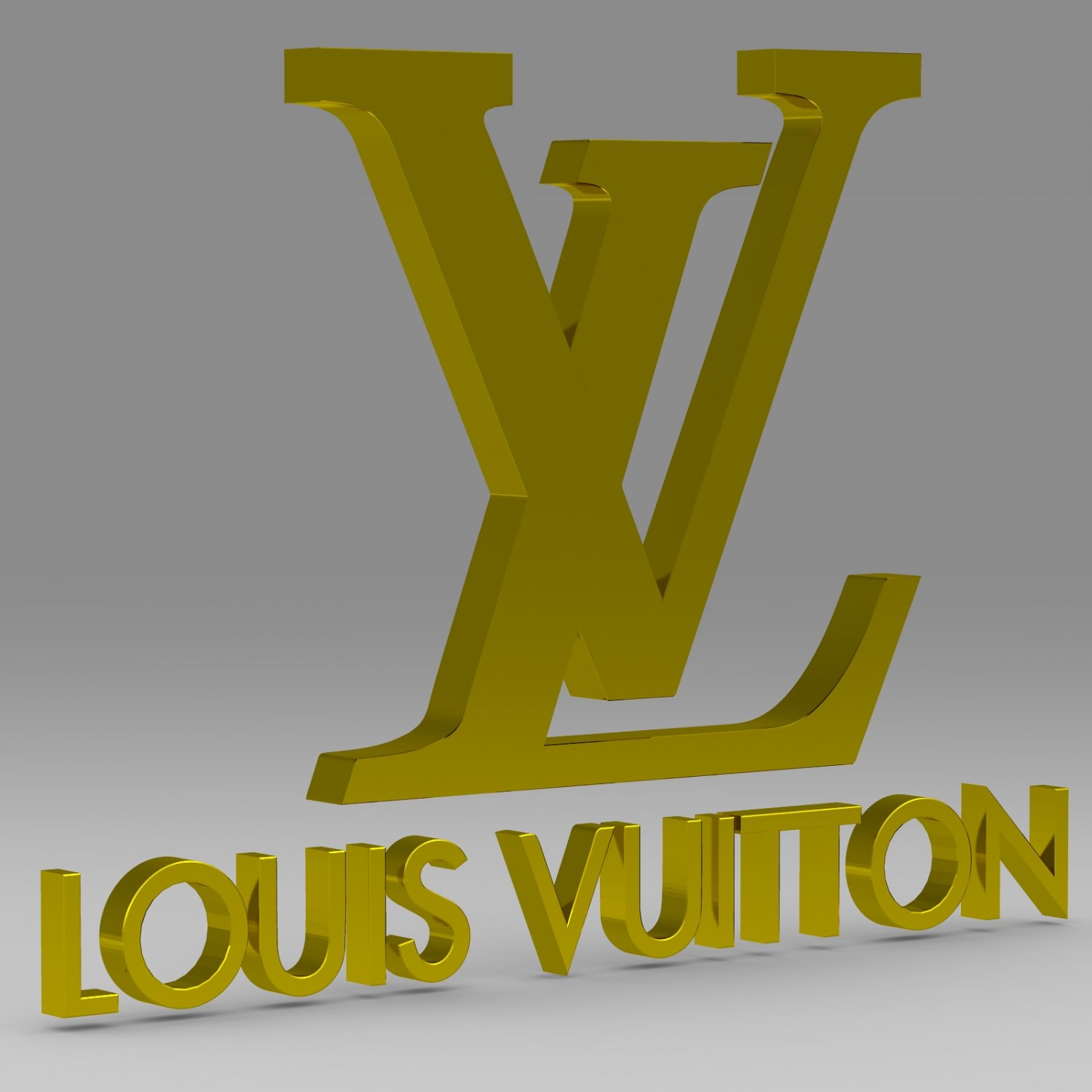 Louis Vuitton logo replica 3D model 3D printable
