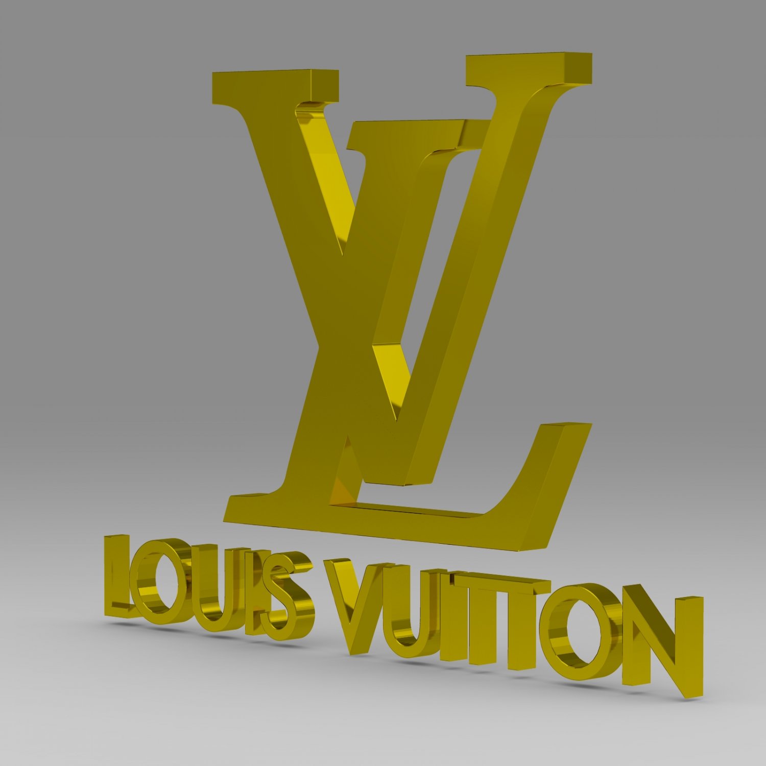 Louis Vuitton Logo 002 free VR / AR / low-poly 3D model