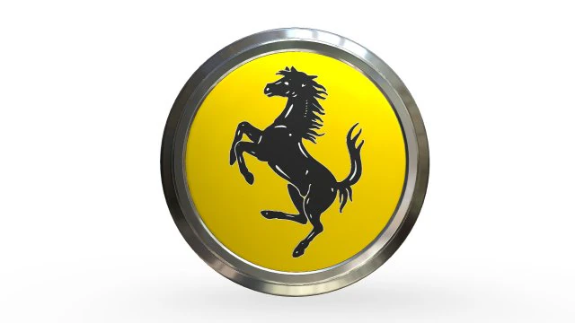 ferrari logo 3D Model .c4d .max .obj .3ds .fbx .stl .blend 