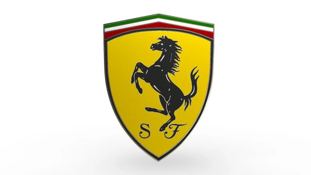 ferrari logo 3D Model .c4d .max .obj .3ds .fbx .stl .blend 