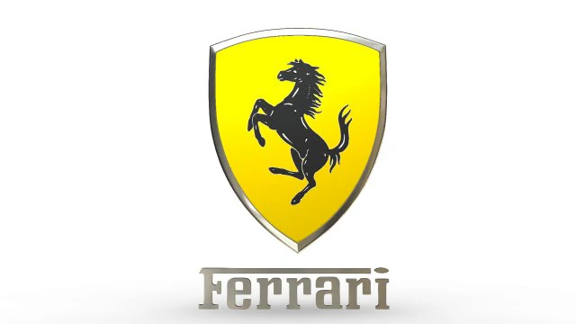ferrari logo 3D Model .c4d .max .obj .3ds .fbx .stl .blend 