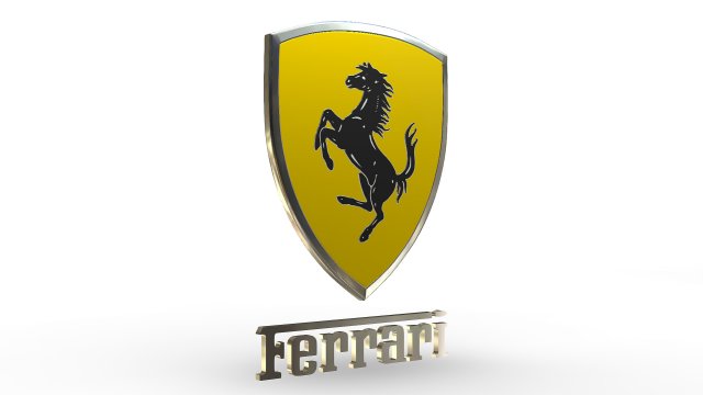 ferrari logo 3D Model in Parts of auto 3DExport