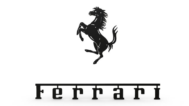 Ferrari logo, 3D CAD Model Library