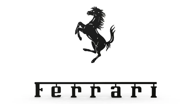 ferrari logo 3D Model .c4d .max .obj .3ds .fbx .stl .blend 