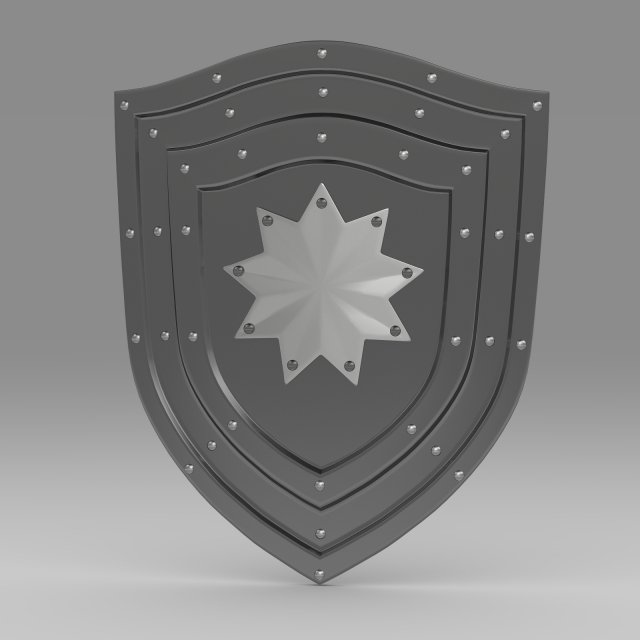 shield Model 3D .c4d .max .obj .3ds .fbx .stl .blend 