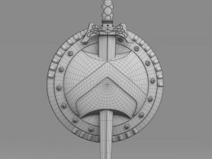 shield and sword 3D मॉडल